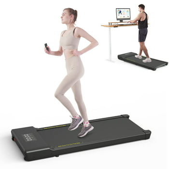 SSPHPPLIE Walking Pad 300lb, Under Desk Treadmillwith Remote Control 2 in 1 Portable Walking Pad Treadmill for Home/Office(Black)
