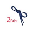 thumbnail image 3 of INSPIRE CHIC Unisex Solid Color Flat 0.4'' Wide Ribbon Shoelaces 2 Pairs 100cm/39.4" Navy Blue, 3 of 6