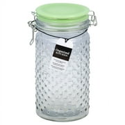 Amici Home Emma Jade Hobnail Medium Hermetic Preserving Jar, 36 oz - Clear/Jade