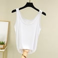 thumbnail image 2 of Women Pajama Tops Solid Crew Neck Sleeveless Loose Soft Layering Casual Tank Sleep Top, 2 of 5