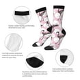thumbnail image 3 of Disketp Pineapple Flamingo Unisex Crew Socks Lightweight Breathable Ventilation Ankle Socks, Mid-calf socks for Daily, 3 of 6