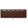thumbnail image 5 of GZXS 60" Upholstered PU Leather Bench with Padded Seat and Storage Shelf, Nailhead Trim, Solid Wood Legs, Weight Capacity 220 lbs, Bedroom or Hallway Footstool (Dark Brown), 5 of 7