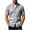 A390-Gray, variant on Kalauyu Men Short Sleeve Button Down Shirts Stand Collar Casual Summer Fashion Lightweight Solid Color Top