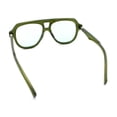 thumbnail image 7 of Retro Vintage Vibe Unique Horned Hinge Thick Plastic Racer Sunglasses All Green, 7 of 7
