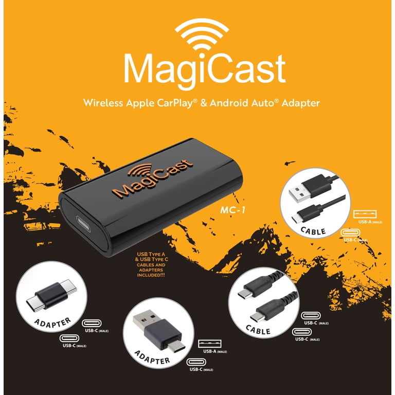 Power Acoustik MagiCast - Wireless CarPlay/Android Auto Adapter