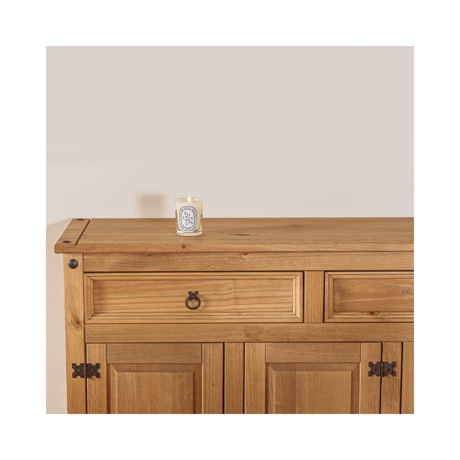 OS Home and Office Furniture Cottage Series Wood Buffet Sideboard in Brown