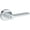 Polished Chrome, variant on Baldwin ENANACRR150 Anaheim Hills Single Cylinder Keyed Entry Door Lever Set - Nickel