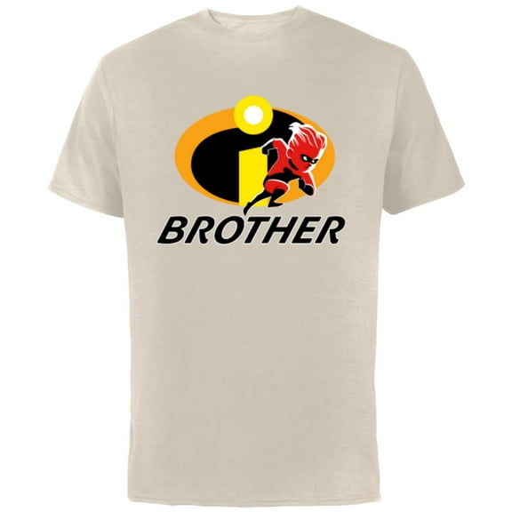 Disney and Pixar’s The Incredibles Dash Brother Family - Short Sleeve Cotton T-Shirt for Adults - Customized-Natural