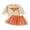 Khaki, variant on Toddler Kids Girls Halloween 2PCS Skirt Outfits 12 18 24 Months 2T 3T 4T 5T Long Sleeve Letter Pumpkin/Letter Ghost Embroidery Tops Tulle Skirt Clothing Set
