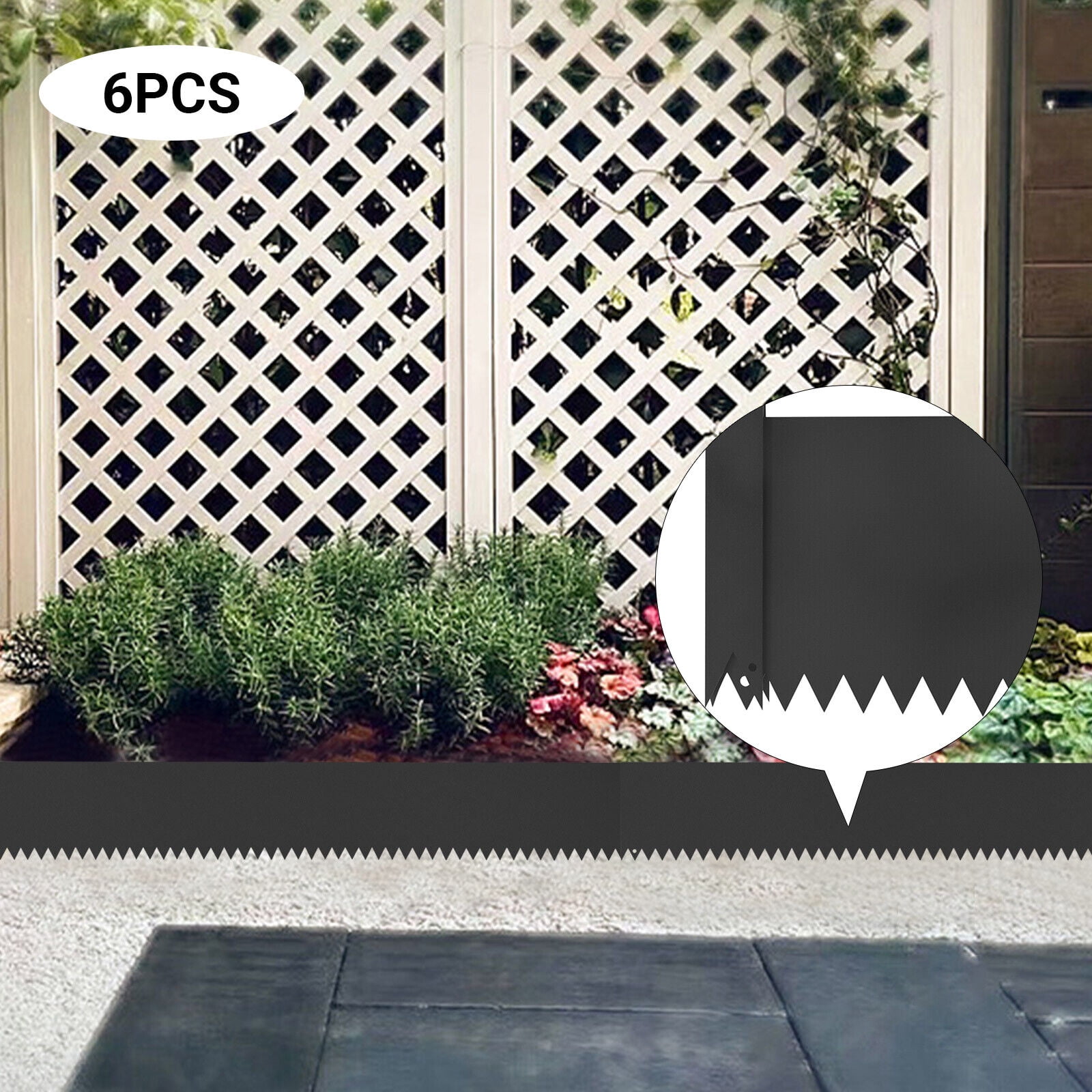 Heavy Duty 20ft Black Landscape Edging for Outdoor Garden Steel Lawn Garden Edging