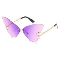 thumbnail image 1 of Gafas de terre Sin Montura de Moda Lente de Mariposa Gafas de terre para Mujeres Hombres - Gafas de terre de Diseñador de Gran Tamaño Vintage Gradient Salvador gafas de sol grandes con forma de ojo de gato, 1 of 7