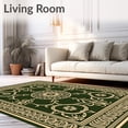 thumbnail image 2 of ODIKA 2x3 Machine Washable Non-Slip Area Rug, Mediterranean Mosaic Vine Labyrinth Decorative Jewel Ultra Soft Rug, None, 552424, 2 of 7