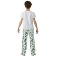 thumbnail image 4 of FORMRS Boys Pajama Pants with Pockets Size 9-10Y Kids Lounge Sleep Bottoms, Darker Leafy Pattern, 4 of 8