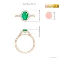 thumbnail image 5 of ANGARA Natural Oval 1.1 ct Emerald Halo Twisted Vine Ring in 14K Rose Gold for Women (Size-8x6mm) | May Birthstone, Birthday, Anniversary, Jewelry Gift for Women | Natural Emerald Ring, 5 of 9