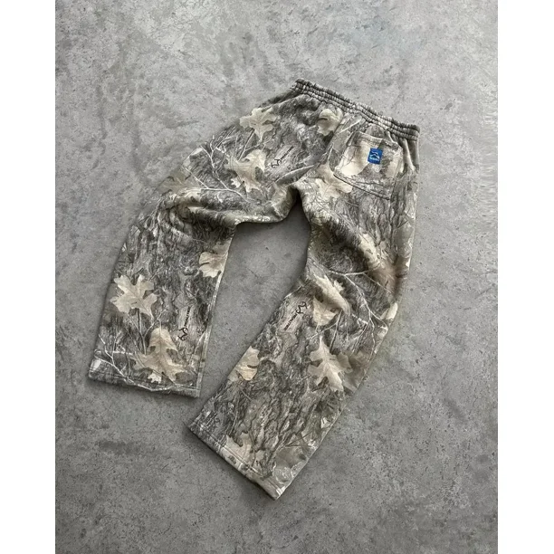 Y2K-Conjunto de 2 piezas de camuflaje, Sudadera con capucha y cremallera, pantalones de chándal de gran tamaño, pantalones de pierna ancha informales, ropa de calle, estilo europeo y americano