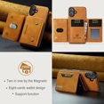 thumbnail image 5 of for iPhone 16 Case Wallet, 2 in 1 Detachable Magnetic Card Holder PU Leather Kickstand Phone Case [Card Cash Slot] [Wireless Charging] Shockproof Cover For iPhone 16,Brown, 5 of 11