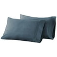 thumbnail image 2 of BNM Egyptian Cotton 850 Thread Count Pillowcase Set of 2, King, Dark Blue, 2 of 4
