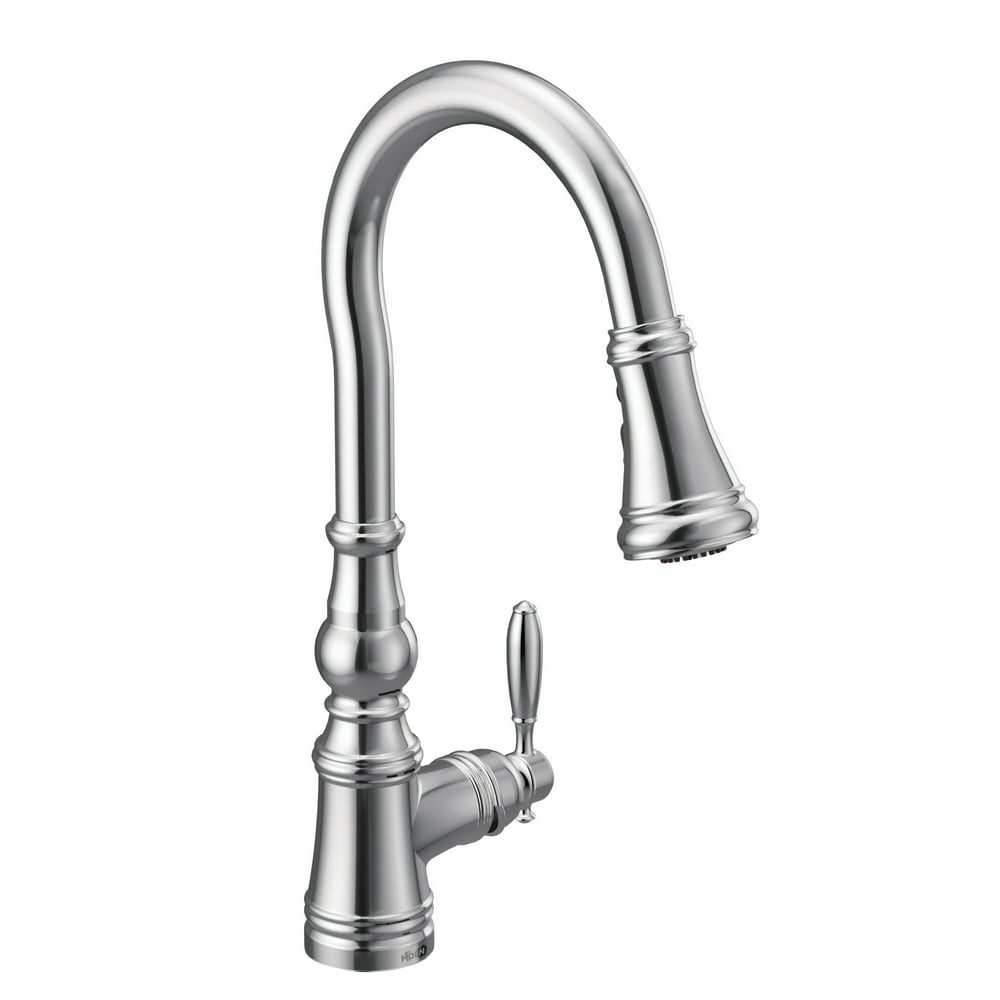 Moen S73004 Weymouth 1.5 GPM Single Hole Pull Down Kitchen Faucet