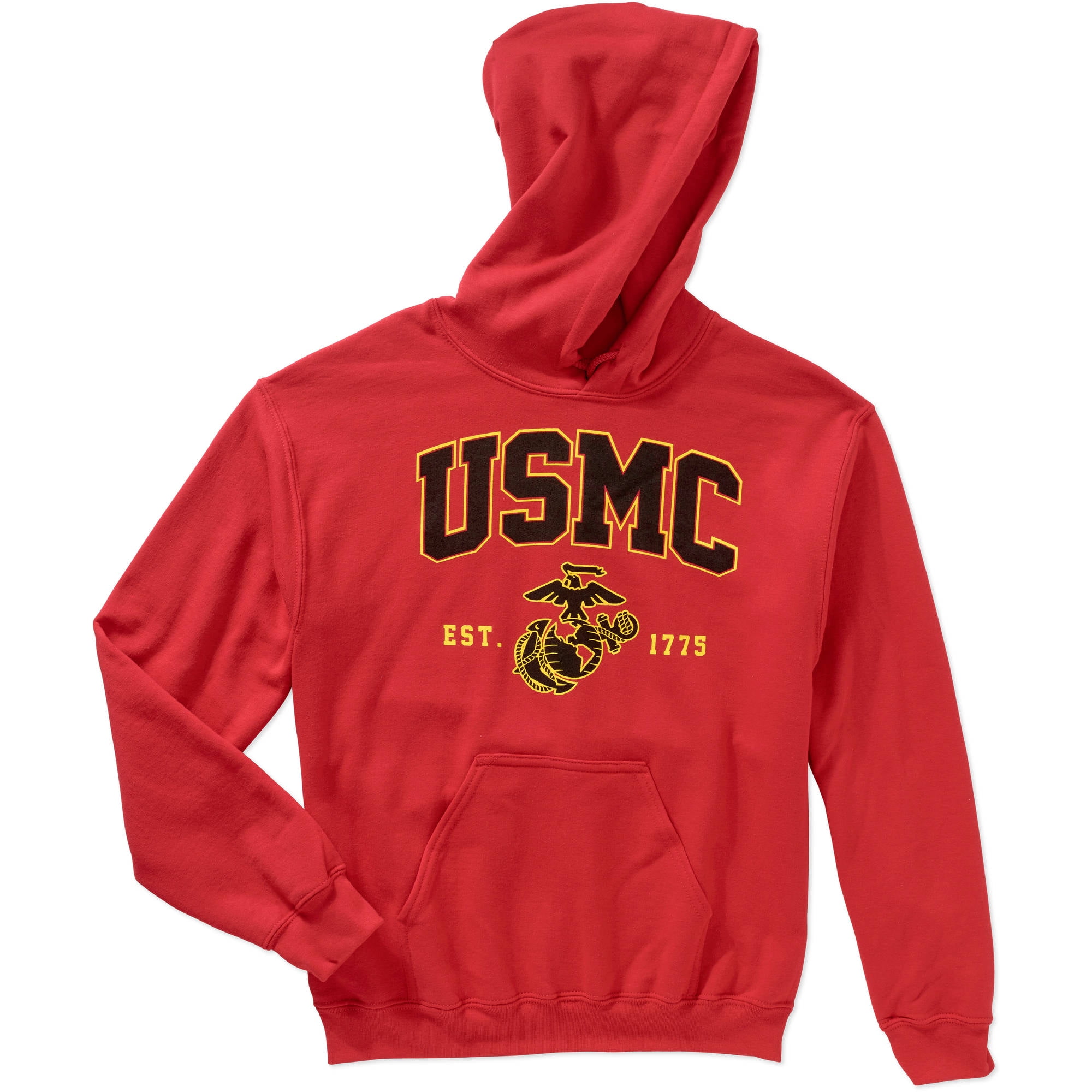Licensed Men's Military Officially Marine Fleece Traditional Hoodie