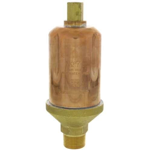 Hoffman Specialty Model 79 3/4" Male x 1/2" Female NPT Water Main Vent Valve for Hydronic Heating and Cooling Applications - 401488