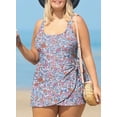 thumbnail image 4 of Traje de baño Aleumdr, vestido de baño para mujer, talla grande, con control de barriga, 4 of 7