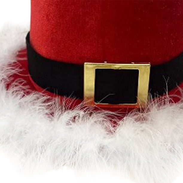 Gorro Navideño De Santa Claus Rojo - Talla única Para Adultos, De Felpa, Ideal Para Fiestas Y Año Nuevo