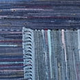 thumbnail image 6 of SAFAVIEH Rag Romeo Striped Fringe Cotton Runner Rug, Navy/Blue, 2'3" x 9', 6 of 7