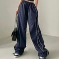 thumbnail image 3 of Cotton Parachute Cargo Pants Drawstring Elastic Waist Y2k Style Loose Trousers, 3 of 9