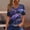 Purple, variant on ATENAR Womens Shirts Printed Soft T Shirts for Women Lightweight Tee Navy XL