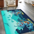 thumbnail image 2 of Funny Dinosaur Area Rugs 4'x6', Washable Small Throw Rugs for Office Bathroom, Playing Guitar Palm Tropical Fern Silhouette Indoor Outdoor Rug Non-Slip Low Pile Carpet Runner Reversible Floor Mats, 2 of 8