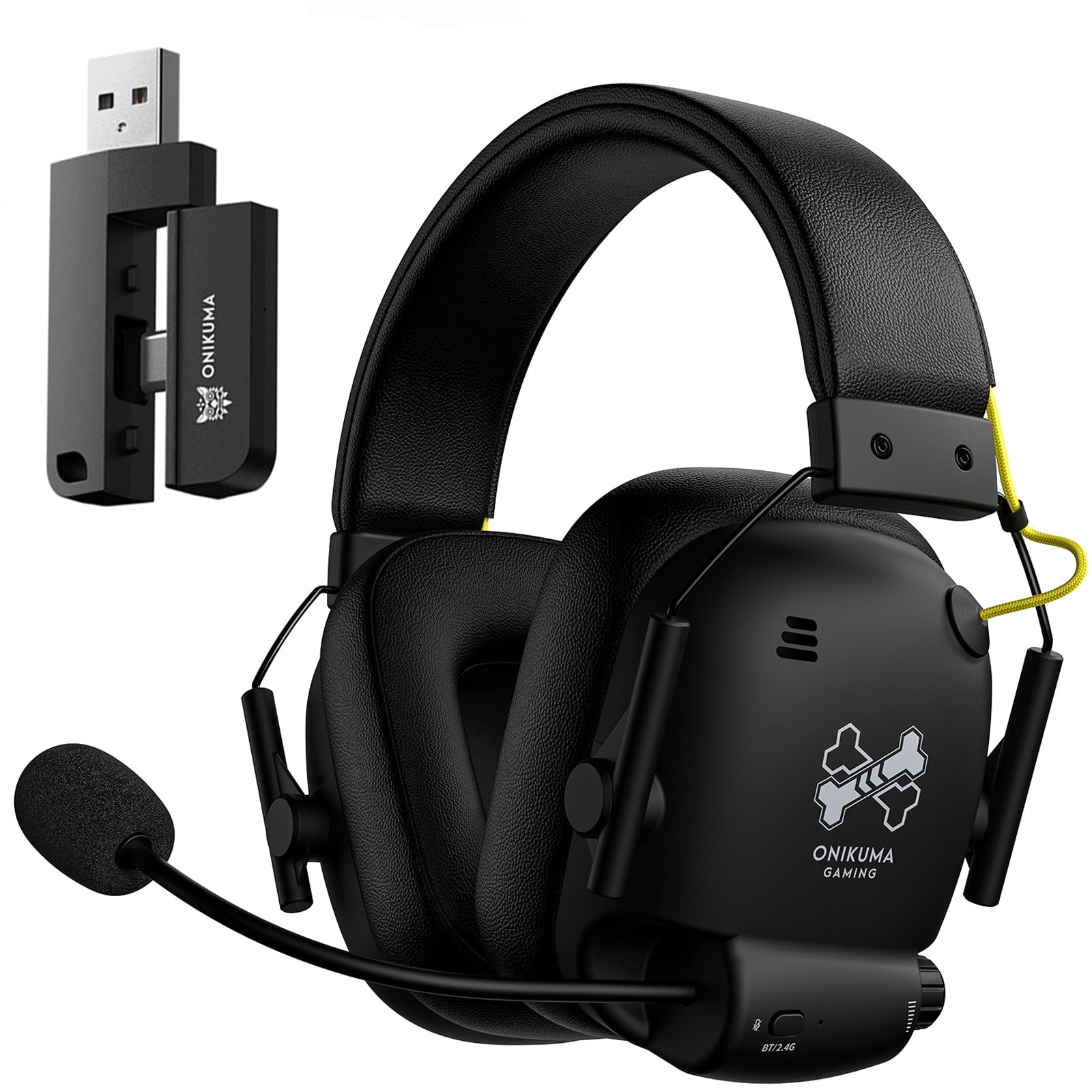 Wireless Gaming Headset for PS4/PS5/Xbox/Switch/PC, Bluetooth Over Ear Headphones, 1000mAh Battery, Ultra-Low Latency, 7.1 Stereo Surround Sound , 60H Battery Gaming Headphone