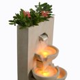 thumbnail image 5 of Teamson Home 3-Tier Cascading Outdoor Water Fountain with Planter & LED Lights, Natural, 5 of 13