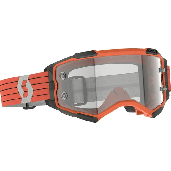 Scott Fury MX Offroad Goggles Orange/Gray w/Clear Lens