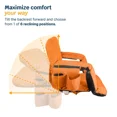 thumbnail image 3 of Reclining Stadium Seat Waterproof Foldable Camping Chair6 Adjustable Reclining Positions Extra Thick Padding Wide Back SupportPortable Outdoor Chair for Sports, 3 of 6