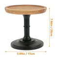thumbnail image 2 of EXHUMKY Brown Wooden Cake Stand for Home Use, Perfect for Serving Appetizers, Desserts, and Party Treats, 2 of 7