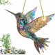thumbnail image 1 of Atrapasueños de colibrí | Adorno de vidriera para ventana | Colgante de jardín | Adorno de pared acrílico para el hogar y exteriores, 1 of 1