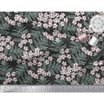 thumbnail image 3 of Soimoi Cotton Duck Fabric Leaves & White Flower Floral Printed Craft Fabric by the Yard 42 Inch Wide, 3 of 3