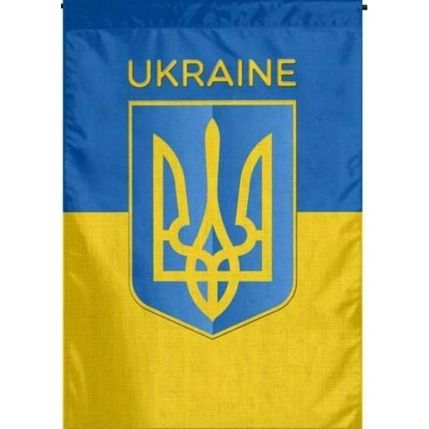 28"x48" Ukraine Trident Custom Design House Flag with Sleeve & Grommets Flag 100D Rough Tex ®