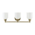 thumbnail image 2 of Warm Brass Three Light Bath Bar from the Melrose Collection, 2 of 6