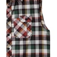 thumbnail image 3 of Hat and Beyond Men's Casual Button Down Sleeveless Plaid Shirts, 3 of 5