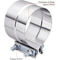 thumbnail image 3 of GFDYREE 4.0 Inch Exhaust Clamp, Lap Joint Band Clamp Stainless Steel 2PCS, 3 of 5