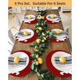 thumbnail image 4 of 15 Inch Round Placemats Set of 4, Easter Bunny Non Slip Heat Insulation PP Table Mats, Cute Rabbit Family Vintage Red Abstract Washable Place Mats for Kitchen Dining Party Table Decor, 4 of 7