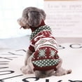 thumbnail image 6 of AOMPMSDX Winter Cartoon Dog Clothes Sweater Warm Christmas Pet Sweaters For Small Dogs Pet Clothing Pet Red Christmas Deer Print Antlers Pullover Sweater Puppy Apparel 6 Sizes Red S, 6 of 9