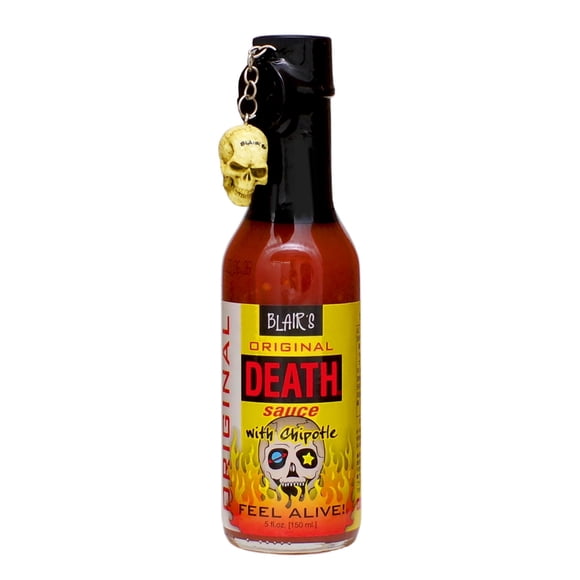 RetailSource Death Sauce with Chipotle and Skull Key Chain, Original, 5 oz.