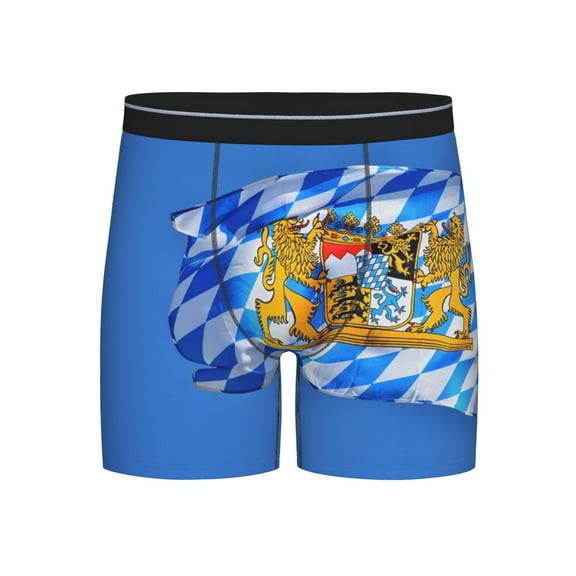Men Bavarian-Flag Boxer Briefs Moisture Wicking Funny Boxer Shorts