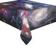 thumbnail image 3 of BSDHOME Outer Space Galaxy Planet Nebula Cotton Linen Tablecloth 60x84 Inches, Colorful Space Landscape Table Cloth Cover for Christmas Holiday Party Home Decor, 3 of 5