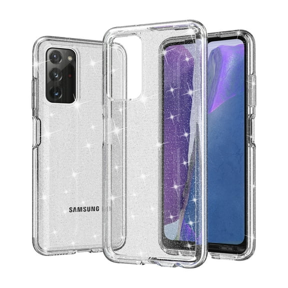 Allytech Galaxy A03s Case, Glitter Bling TPU Transparent Anti-Scratch Shockproof Bumper Anti-Yellow Slim Case Cover for Samsung Galaxy A03s 6.5" - White