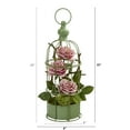 thumbnail image 2 of 15in. Triple Rose Artificial Arrangement in Decorative Cage, 2 of 2