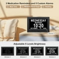 thumbnail image 3 of 8 Inch Digital Day Dementia Clock For Seniors, Large Medication Reminders Calendar Clock With Day Of The Week, Date Time For Elderly Vision Impaired, Memory Loss, Black, 3 of 5