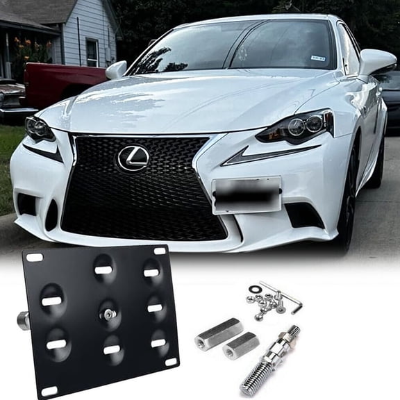 1pc Front Bumper Tow Hook License Plate Mount Bracket Holder For Lexus IS CT GS